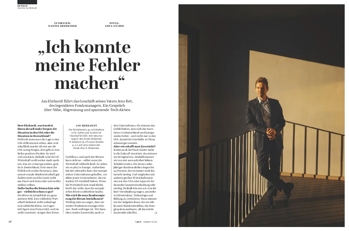 Interview Capital Dr. Jens Ehrhardt Ausgabe April 2025 Interview Capital Dr. Jens Ehrhardt Ausgabe April 2025